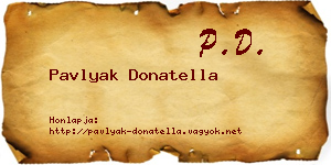 Pavlyak Donatella névjegykártya